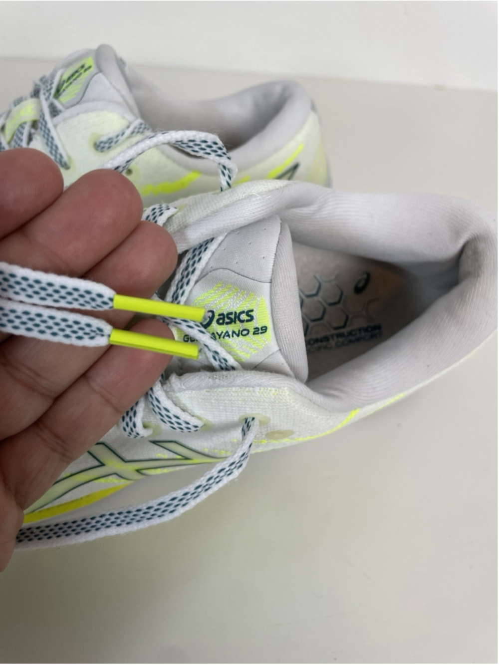 Asics Gel Kayano 29 Running Shoes Women’s 8.5 White Velvet Pine Sneakers - Picture 13 of 15